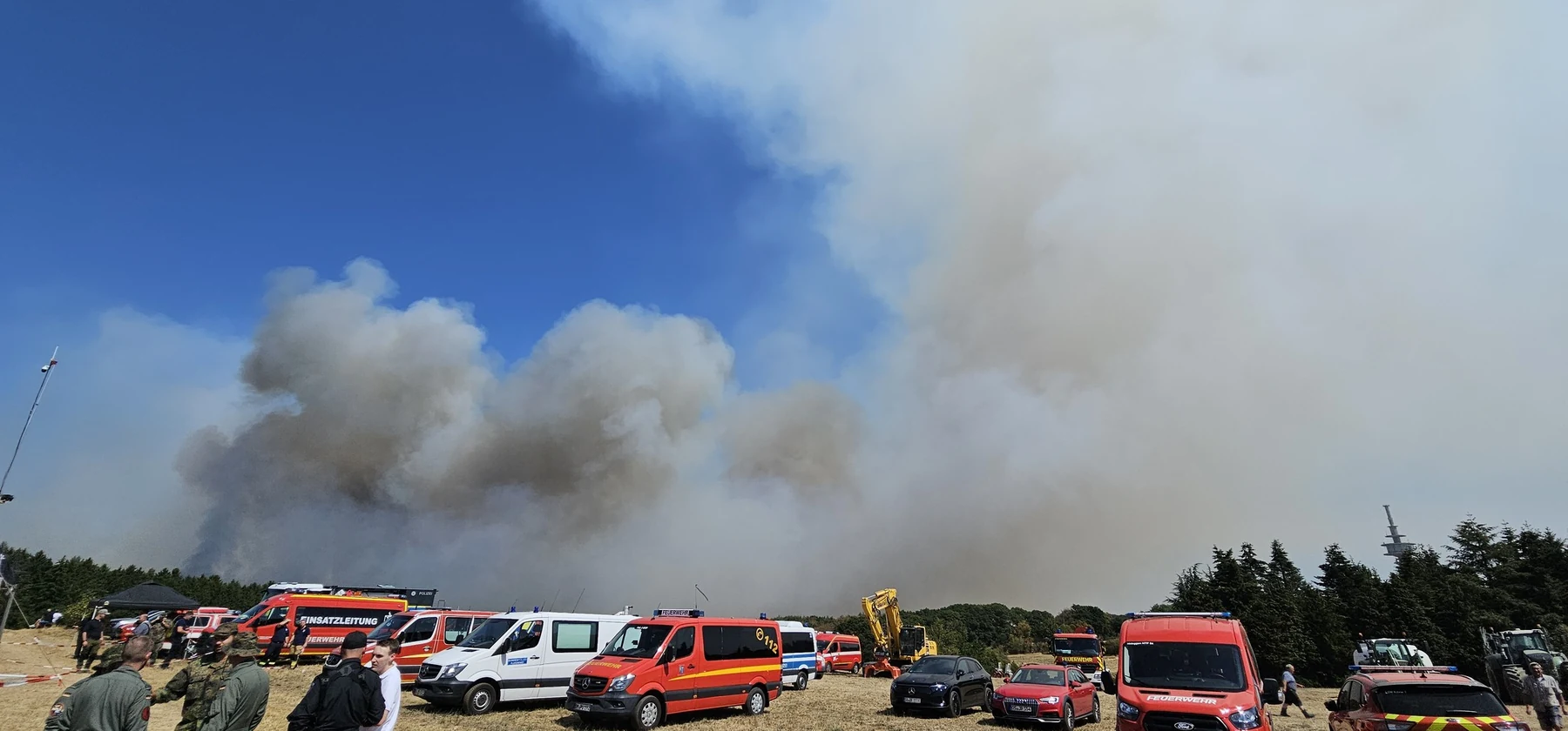 Rauchentwicklung im Hürtgenwald am 14. August 2026